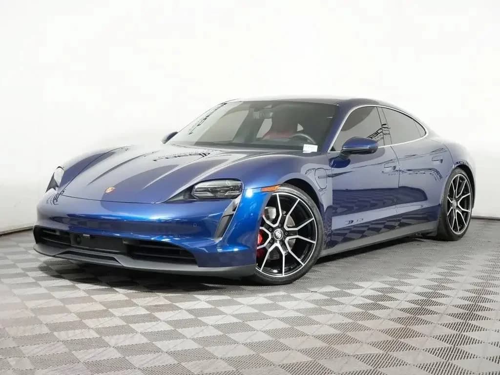 2022 Porsche Taycan — front 3/4